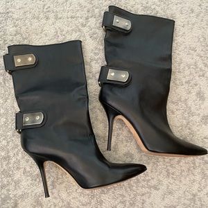 Manolo Blahnik motorcycle hardware boots